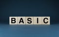 Basic. Cubes form the word Basic Royalty Free Stock Photo