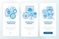 Basic definitions blue onboarding mobile app screen