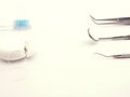 Basic dental tools and dental care Royalty Free Stock Photo