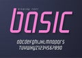 Basic display font design, alphabet, typeface, letters and numbe