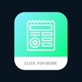 Basic, Document, Ui, Medical Mobile App Button. Android and IOS Line Version Royalty Free Stock Photo