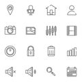 Basic essentials line icons set