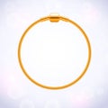 Basic golden metallic round bracelet.