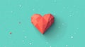 Simple 2D vector illustration of a clean heart shape, showcasing minimalist design with a modern, flat look