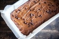 Brownie or chocolate cake raw dough Royalty Free Stock Photo