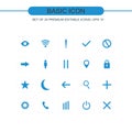 Basic icons set vector Royalty Free Stock Photo