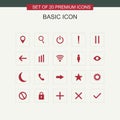 Basic icons set vector