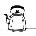 A basic illustration featuring a kettle on a plain white backdrop.