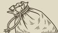 Simple sack illustration, for rustic themes and basic container designs vector design Generative AI