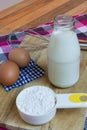 Egg, Flour, Milk Royalty Free Stock Photo