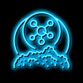 basic inorganics chemical industry neon glow icon illustration Royalty Free Stock Photo