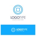 Basic, Interface, User Blue Outline Logo Place for Tagline