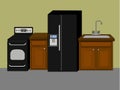 Basic kitchen appliances and f