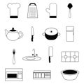 Basic kitchen supplies, icon icon