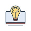 Color illustration icon for Basic Knowledge, education and general