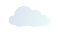 Basic Light Grey Cloud Icon, Subtle Sky Element, vector design Generative AI Royalty Free Stock Photo