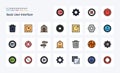 25 Basic Line Filled Style icon pack Royalty Free Stock Photo