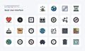 25 Basic Line Filled Style icon pack Royalty Free Stock Photo