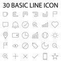 Basic line icon design
