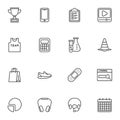 Basic line icons set Royalty Free Stock Photo