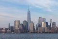 Basic Lower Manhattan New York City Skyline along the Hudson River Royalty Free Stock Photo