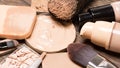 Basic makeup products for flawless complexion Royalty Free Stock Photo