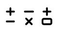 Basic Math Symbols, Calculation Operations, vector design Generative AI Royalty Free Stock Photo