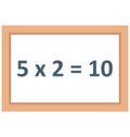 Basic Maths Color Isolated Vector Icon that can be easily modified or edit