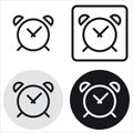 Basic minimal clock vector icon illustration