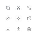 Basic outline icon set 08 Royalty Free Stock Photo