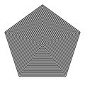 BASIC REGULAR GEOMETRIC. GRAPHIC ELEMENTS. PARALLEL LINES WITH PENTAGON