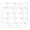 Coupon dashed line rectangle, oval and circle templates.