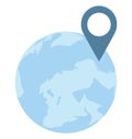 Global Location Color isolated Vector Icon that can be easily modified or edit Global Location Color isolated Vector Icon that ca Royalty Free Stock Photo