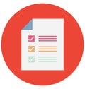 Checklist Report Color isolated Vector Icon that can be easily modified or edit Royalty Free Stock Photo