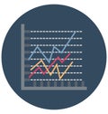 Statistics Color isolated Vector Icon that can be easily modified or edit Royalty Free Stock Photo