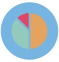 Pie Chart Color isolated Vector Icon that can be easily modified or edit Royalty Free Stock Photo