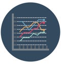 Statistics Color isolated Vector Icon that can be easily modified or edit Royalty Free Stock Photo