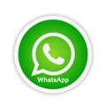 WhatsApp icon logo element sign in green vector mobile app on white background