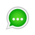 WhatsApp icon logo element sign in green vector mobile app on white background