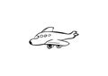 Plane doodle icon vector doodle vector hand draw