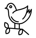 sparrow, twitter Isolated Vector Icon that can be easily modified or edit in any style Royalty Free Stock Photo