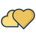 Heart Isolated Vector Icon that can be easily modified or edit in any style Royalty Free Stock Photo