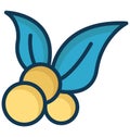 Mistletoe Isolated Vector Icon that can be easily modified or edit in any style Royalty Free Stock Photo