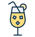 margarita, mocktail Isolated Vector Icon that can be easily modified or edit in any style