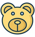 Teddy, teddy bear Isolated Vector Icon that can be easily modified or edit in any style Teddy, teddy bear Isolated Vector Icon th Royalty Free Stock Photo