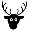 Reindeer Isolated Vector Icon that can be easily modified or edit in any style Royalty Free Stock Photo