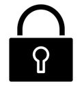 Padlock Isolated Vector Icon that can be easily modified or edit in any style Royalty Free Stock Photo