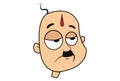 Vector Cartoon Illustration Of Bald Man