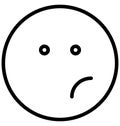 bemused face, emoticons Vector Isolated Icon which can easily modify or edit