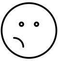 bemused face, emoticons Vector Isolated Icon which can easily modify or edit